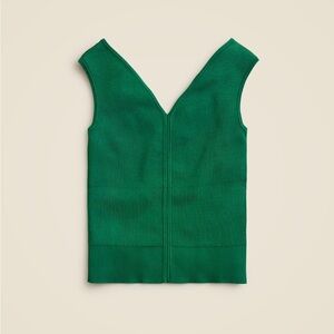 J. Crew green off the shoulder shell tank top
